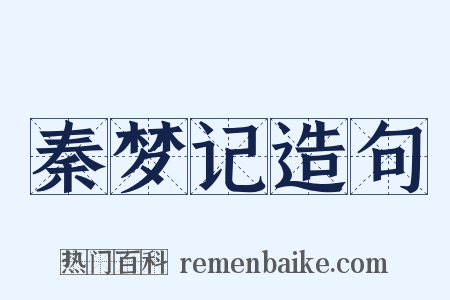 秦梦记造句是什么意思的图片